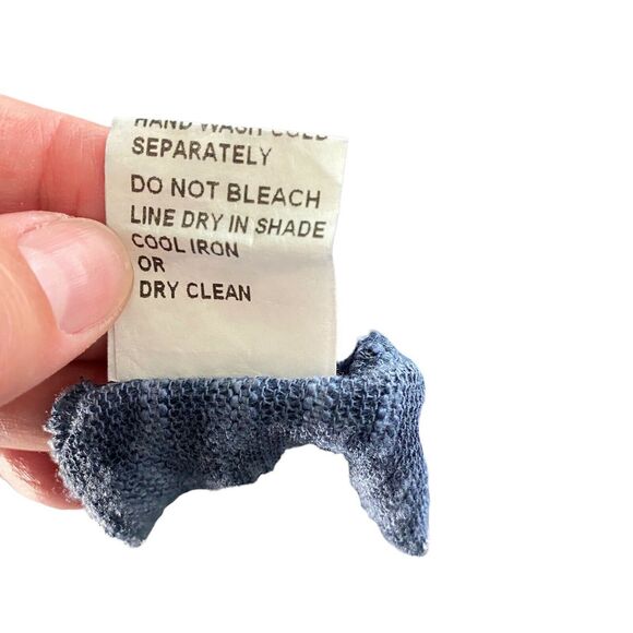 Lungo L'arno Medium Cardigan Sweater Blue Draped Open Front Thin - Picture 4 of 10